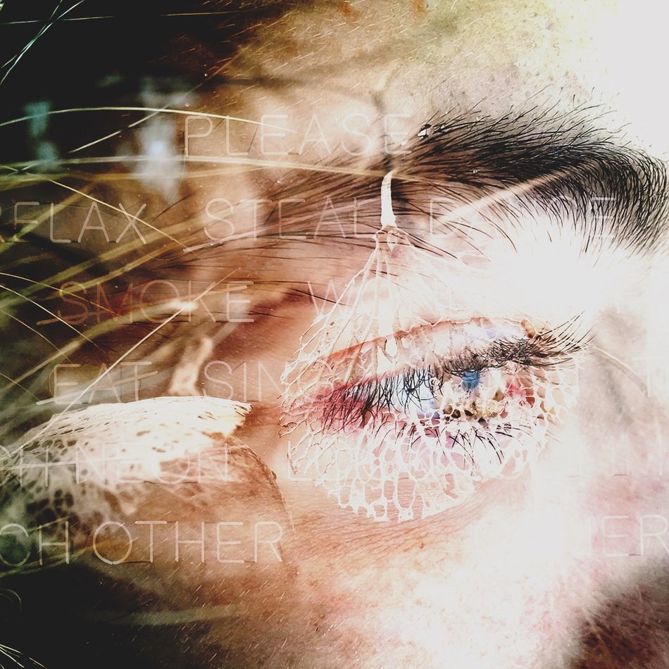 mixed photo with parts of the face