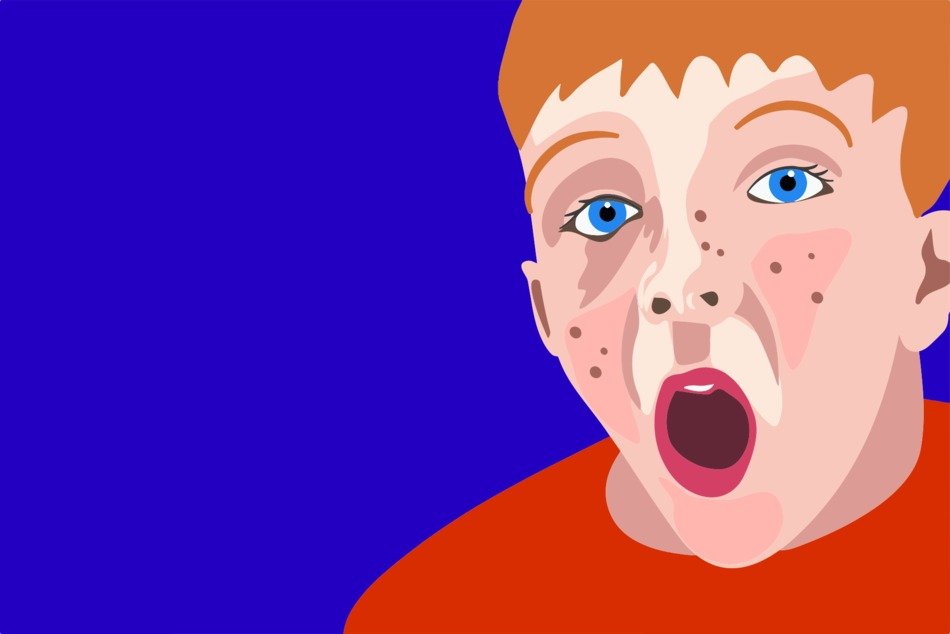 graphic image of a guy in freckles