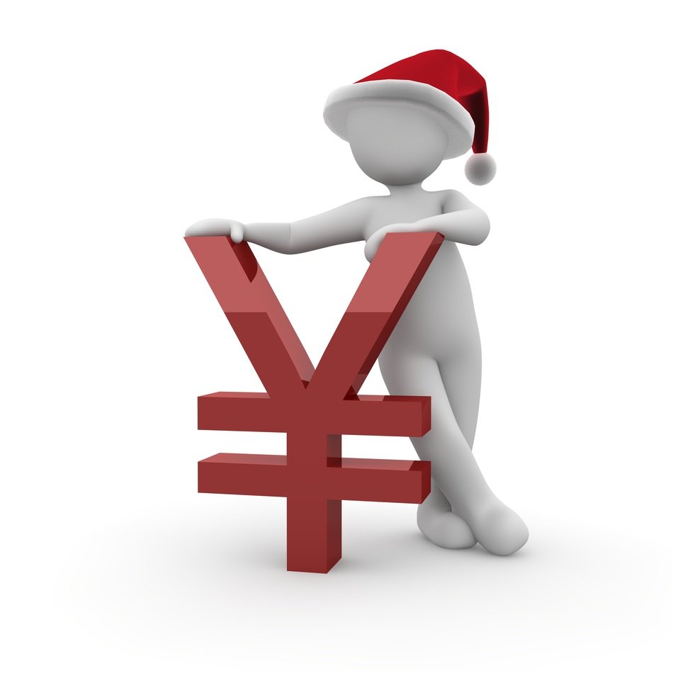 Santa Claus near the mark