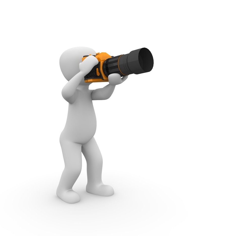 man with black camera