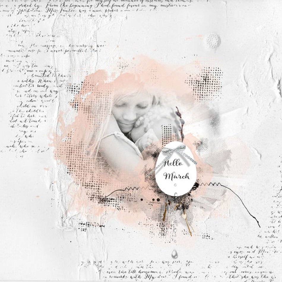 digital scrapbooking with a picture of a girl