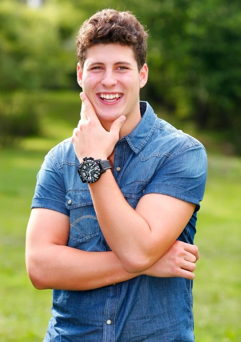 portrait of a young man in the park