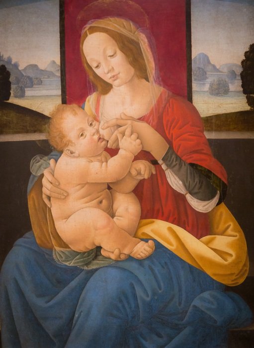 image of virgin mary with baby