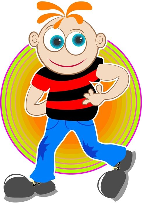 painted young man on the background of the target