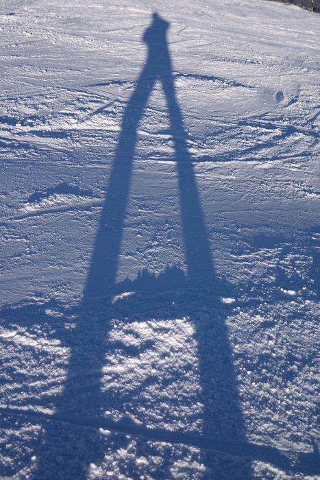 Shadow play on a snow