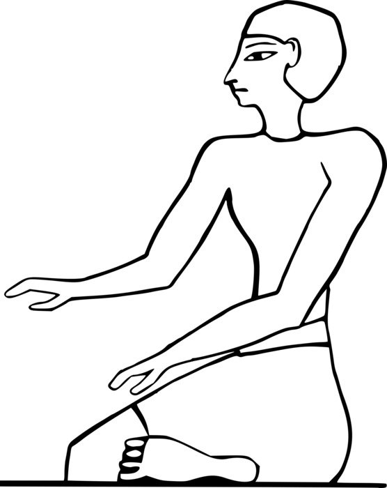 silhouette of the Egyptian deity
