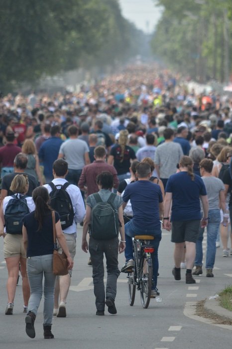 crowd of demonstrators