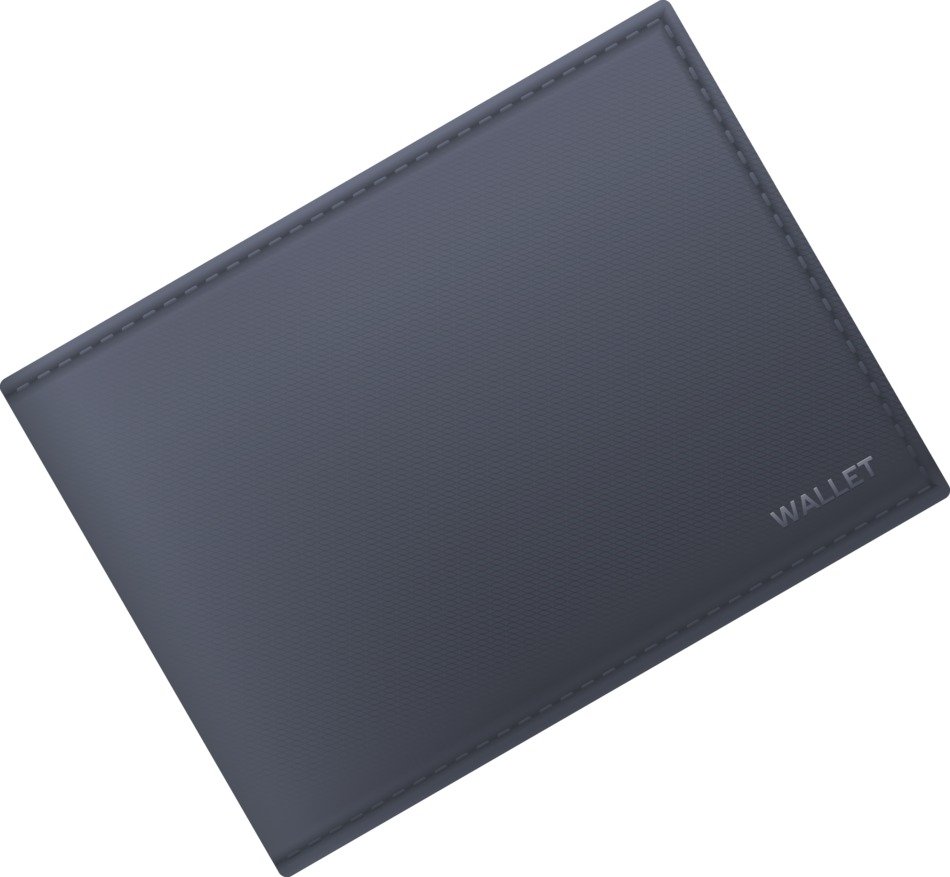 grey Wallet at white background