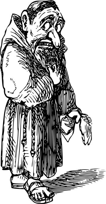 Drawing of Monk
