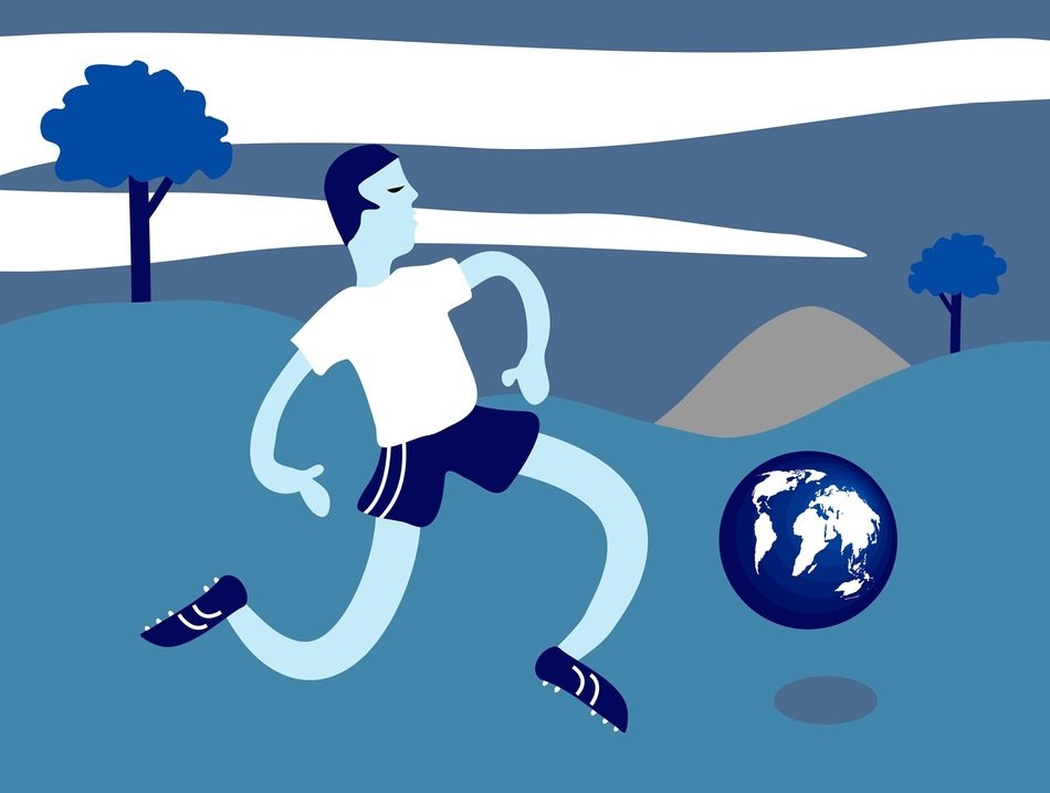 abstract image of a football player