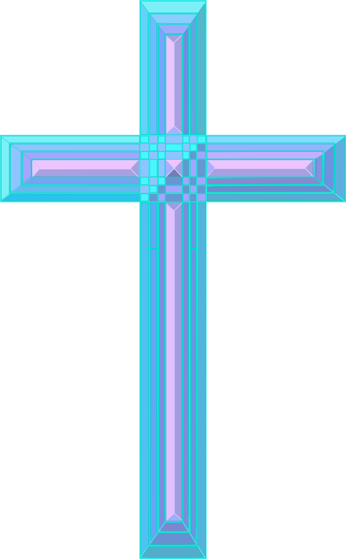 Blue Cross Christ drawing free image download