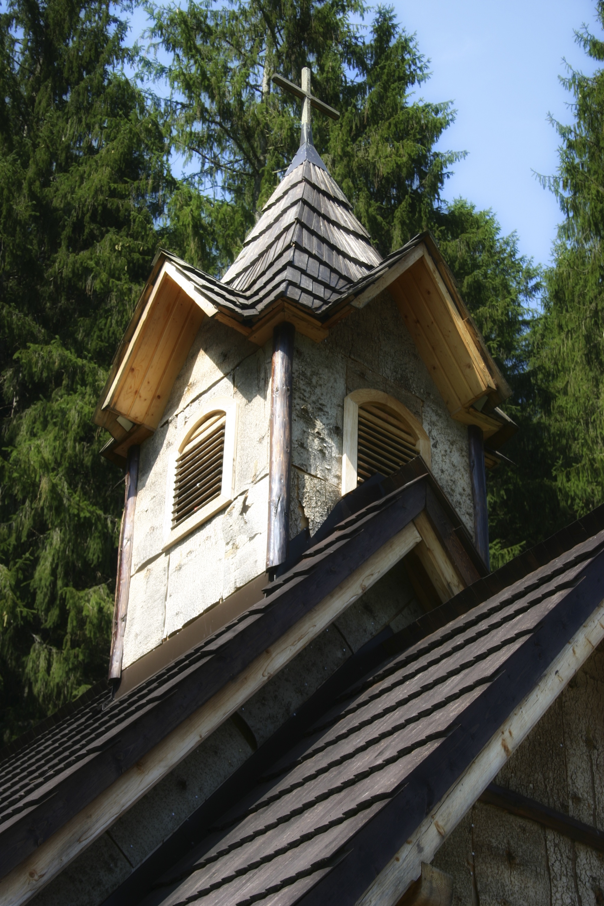 The Wooden Roof Of The Church Tower free image download