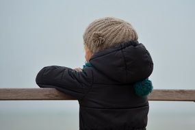 Girl with the scarf in winter