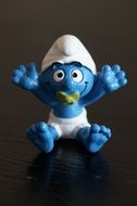 blue smurf as a child