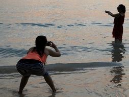 photo session on the ocean