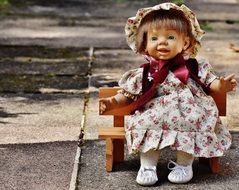 cute doll in pretty dress