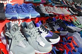 sneakers are sold on the stand