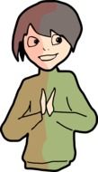 Anticipation Cartoon Enjoy Girl drawing