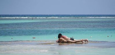 people relaxing on the beach