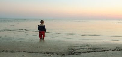 baby on the ocean