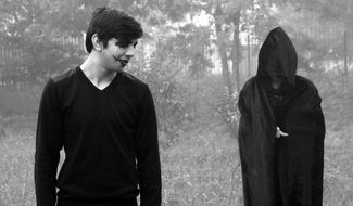 teenagers dressed up for halloween