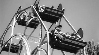 small ferris wheel in an amusement park