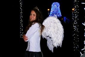 Princess girl with the white wings