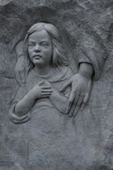 image of a child on a mourning stone