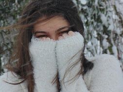 Girl in a sweater