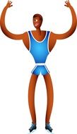 graphic image of an african athlete