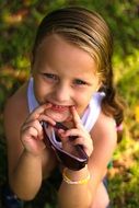 Little Girl playing in the park