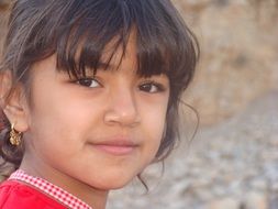 portrait of a kurdish little girl
