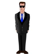 agent of a secret service as a graphic image