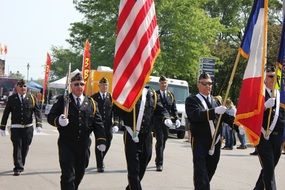 American Legion Parading on veterans day