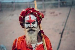 sadhu in traditional costume