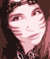 portrait of warrior girl'