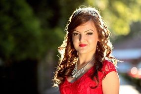beatuful woman with diadem