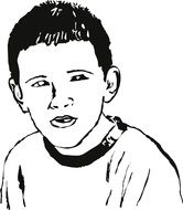 sketch of boy portrait