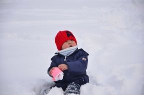 kid in snow