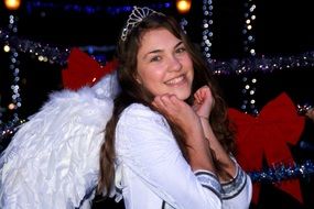 Beautiful Christmas princess girl
