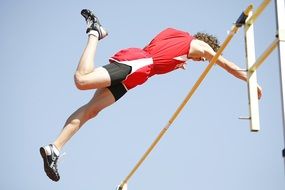 pole vaulter in action