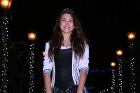 girl like princess at christmas