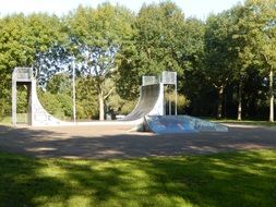 rollerblade on a special track