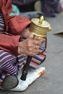 hand of buddhist priest