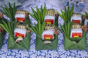 handmade Cigarettes in packs from banana leaves