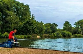 Fishing Man in red