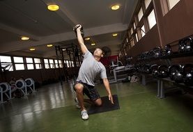 athlete with a heavy kettlebell