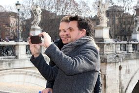 girl and guy are photographed together