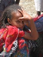 Ethiopian Girl with the pigtails Africa