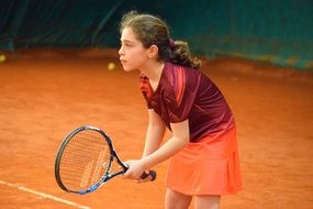 Girl with a tennis racket